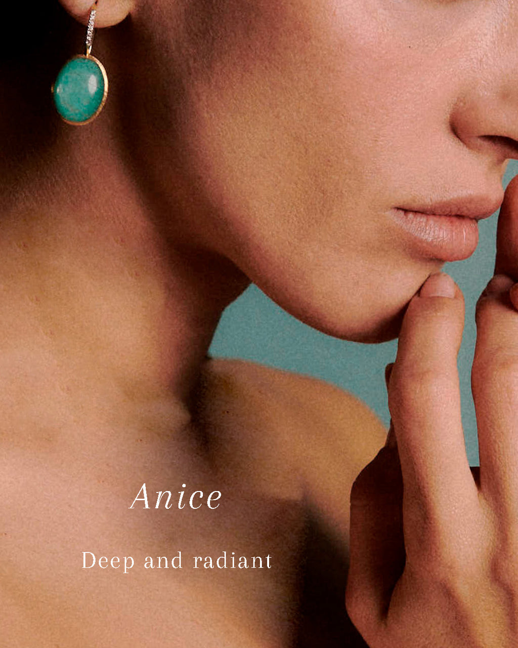 Amazonite & Diamond 18k Gold Medium Anice Drop Earrings