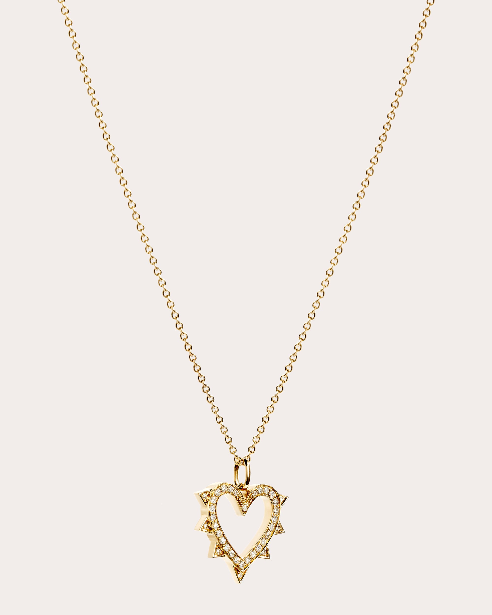 Diamond & 18k Gold Rockaway Heart Pendant Necklace