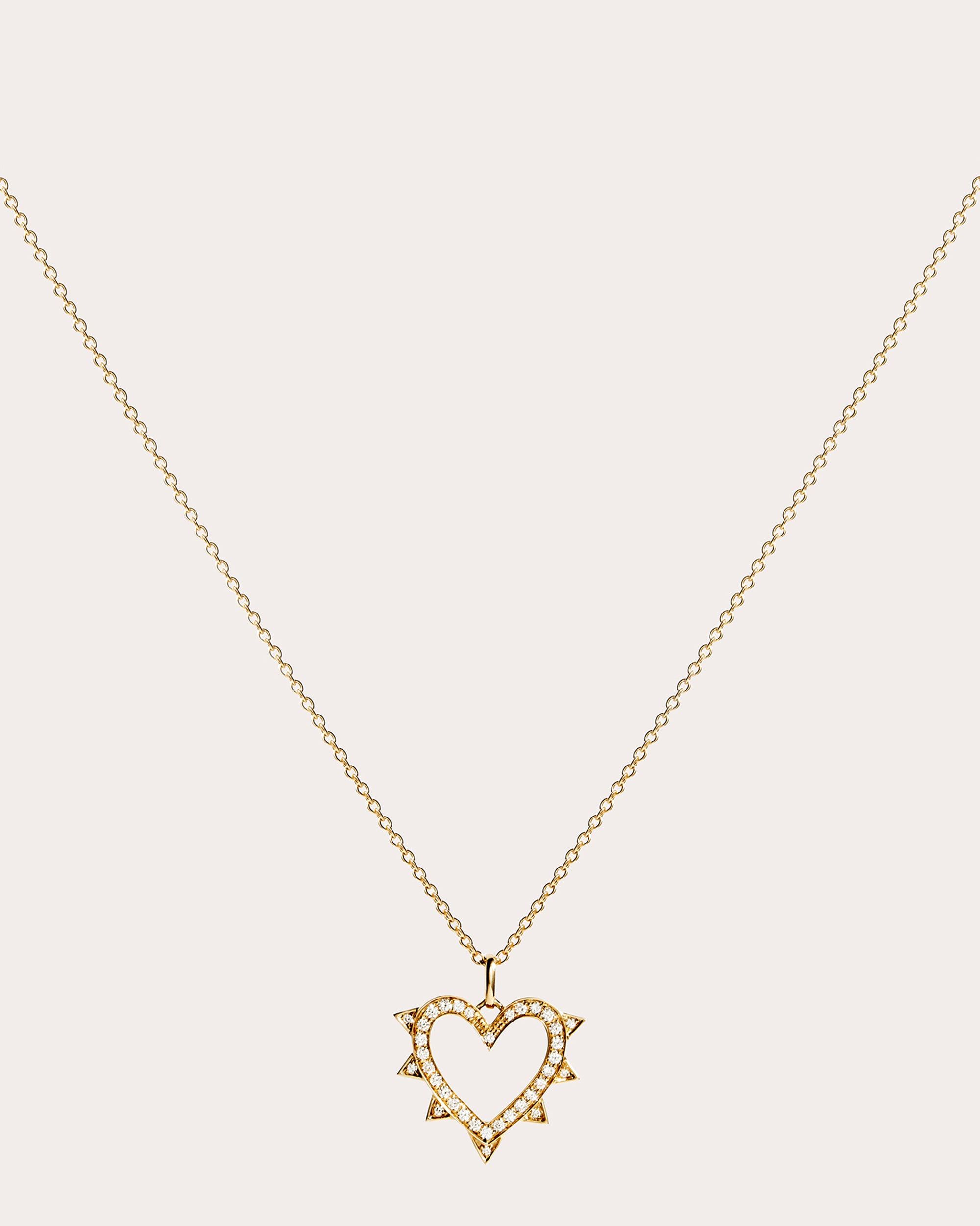 Diamond & 18k Gold Rockaway Heart Pendant Necklace