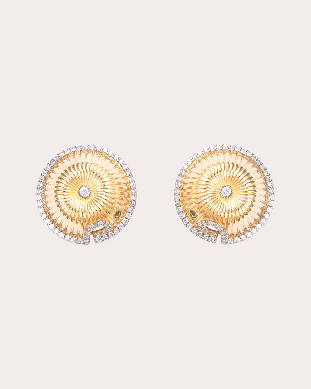 Diamond Spora Fungheon Stud Earrings