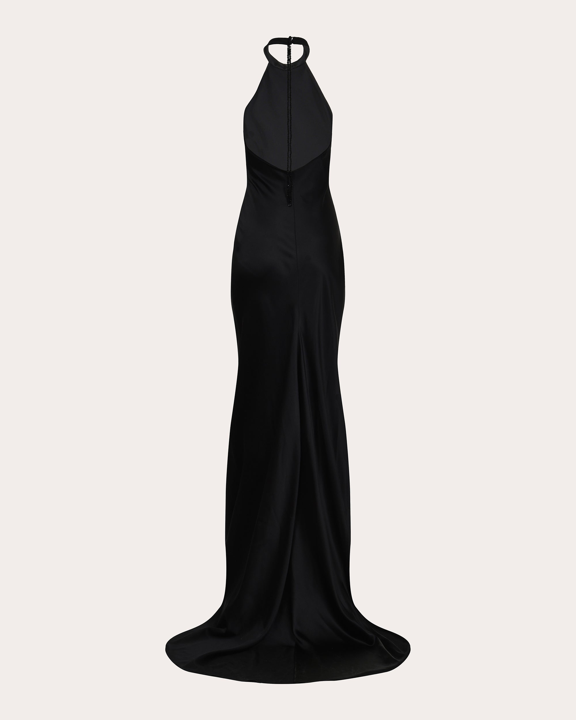 Nightfall Silk Halter Maxi Dress