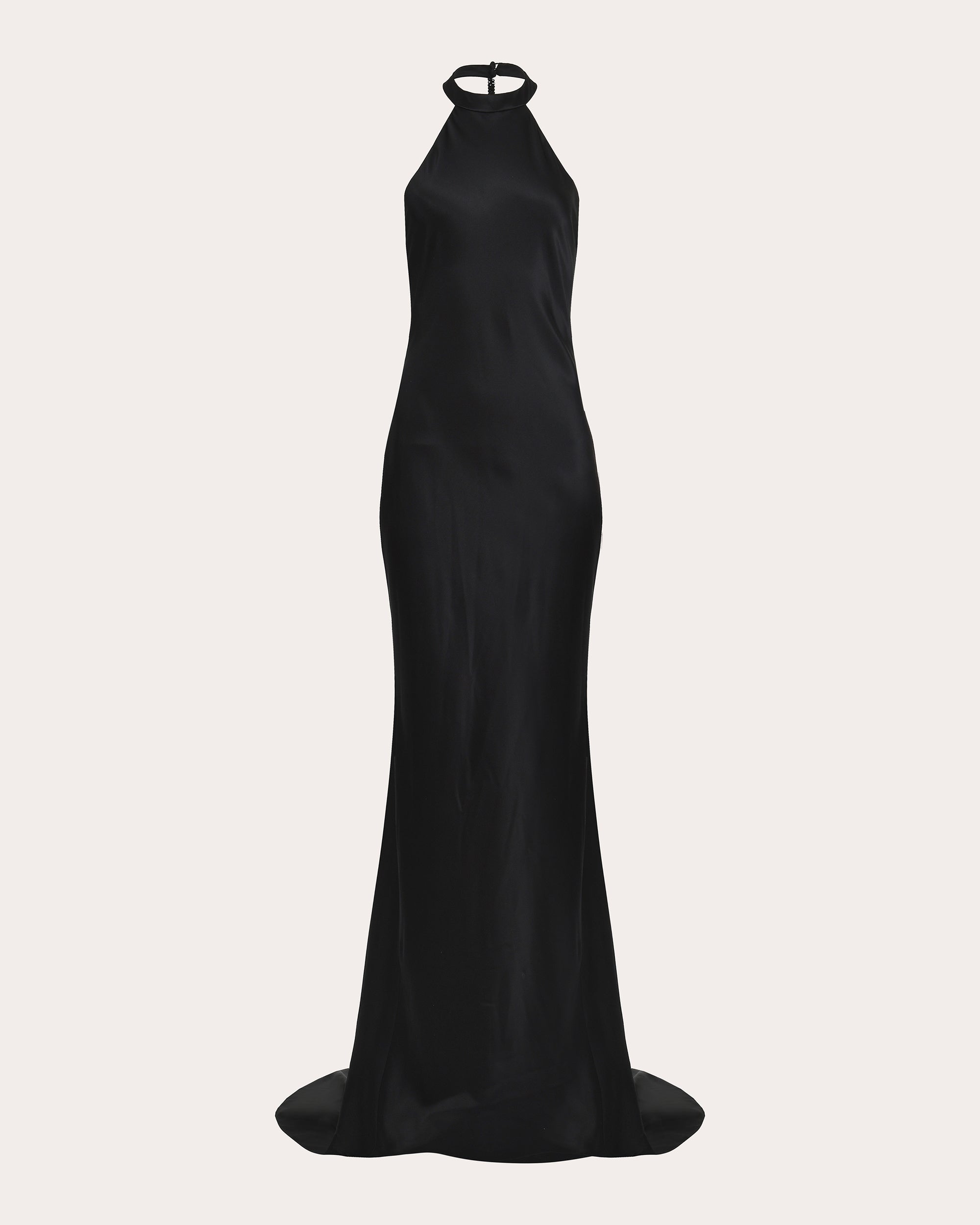 Nightfall Silk Halter Maxi Dress