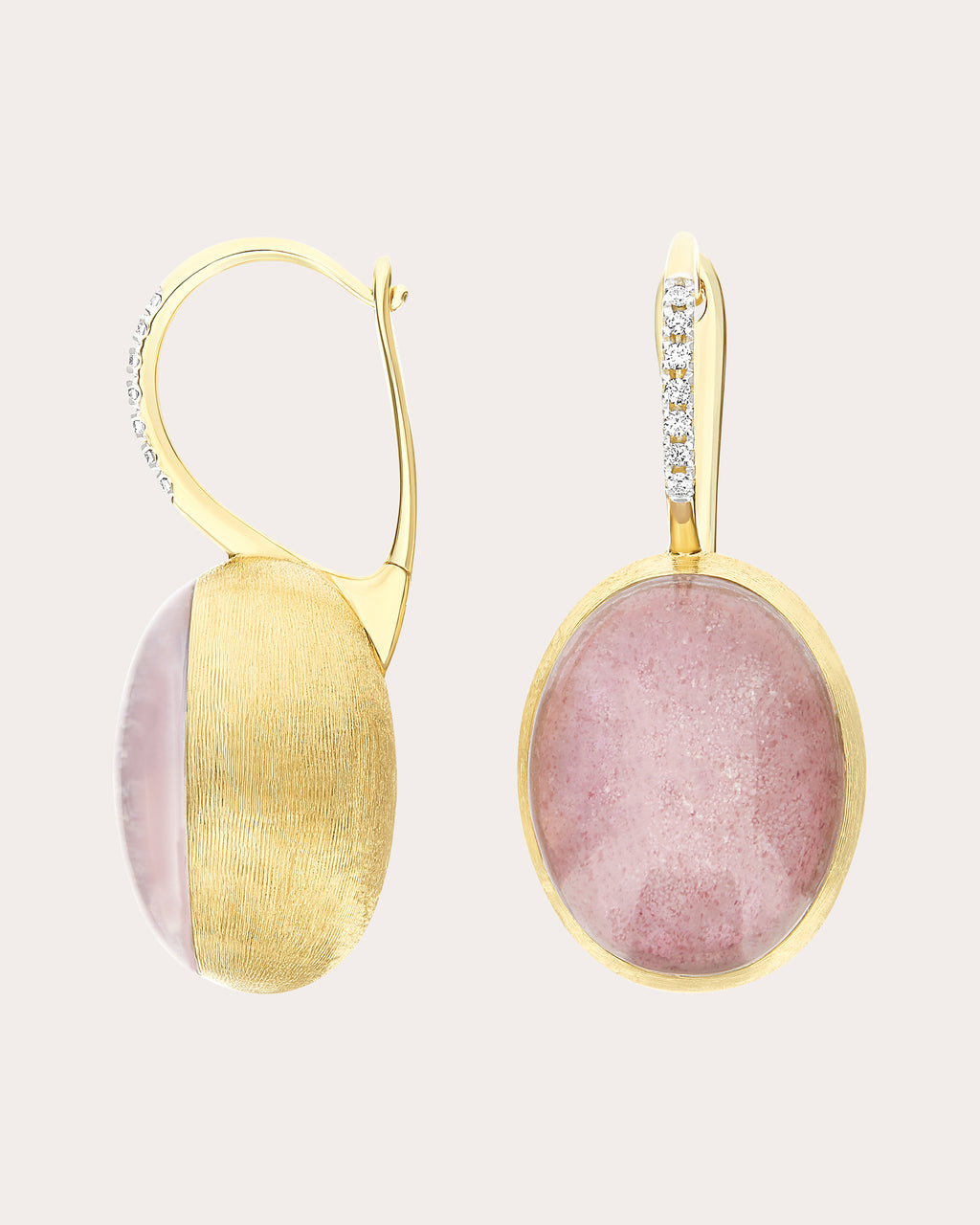 Large Rosolio Boules Ciliegine Drop Earrings