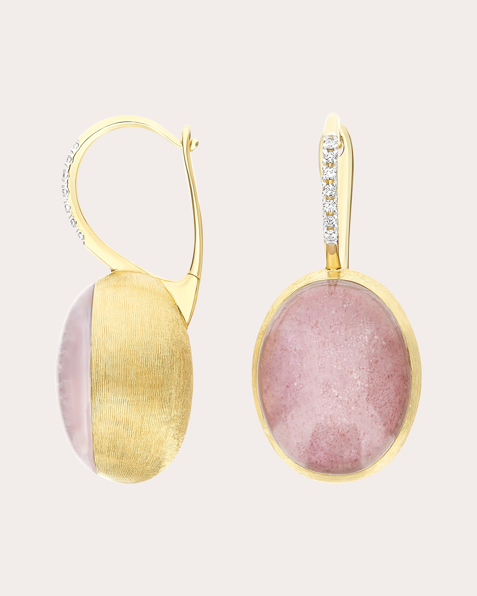 Large Rosolio Boules Ciliegine Drop Earrings