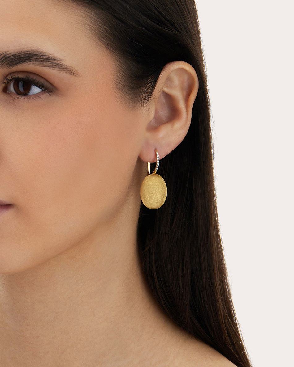 Diamond & 18k Gold Large Ciliegine Drop Earrings