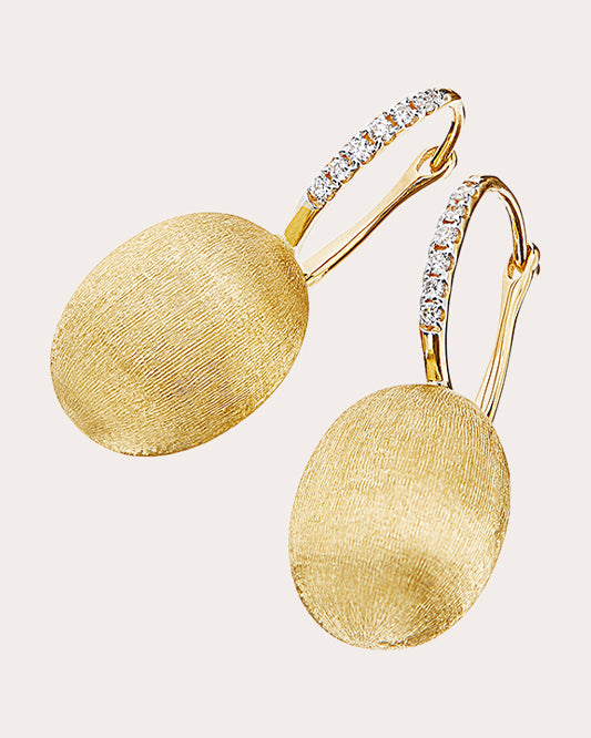 Diamond & 18k Gold Medium Ciliegine Drop Earrings