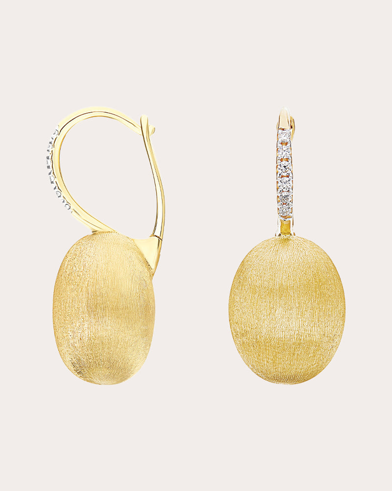 Diamond & 18k Gold Medium Ciliegine Drop Earrings