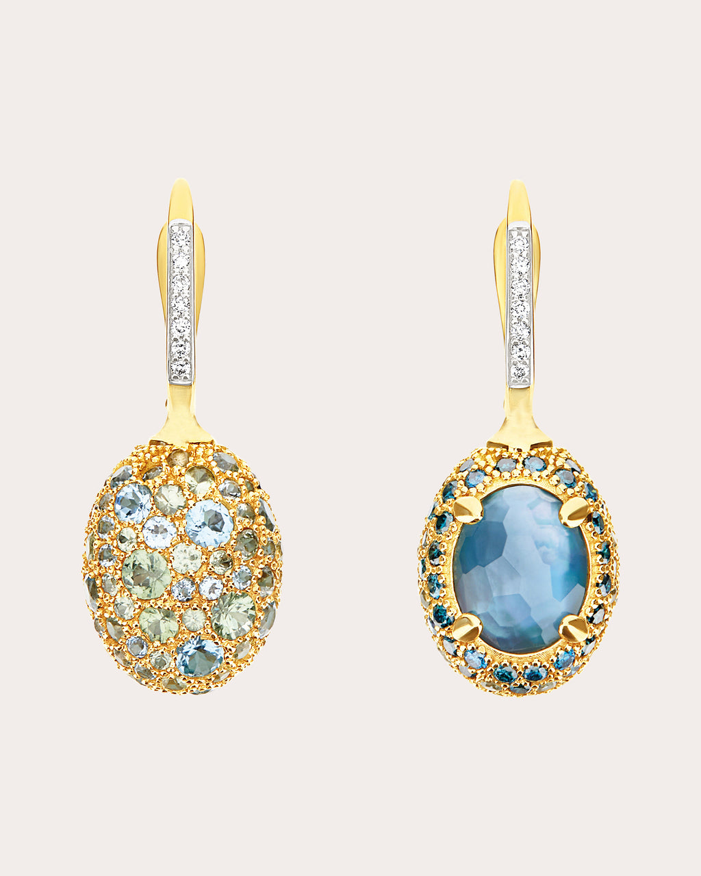 Topaz Medium Reverse Ciliegine Drop Earrings