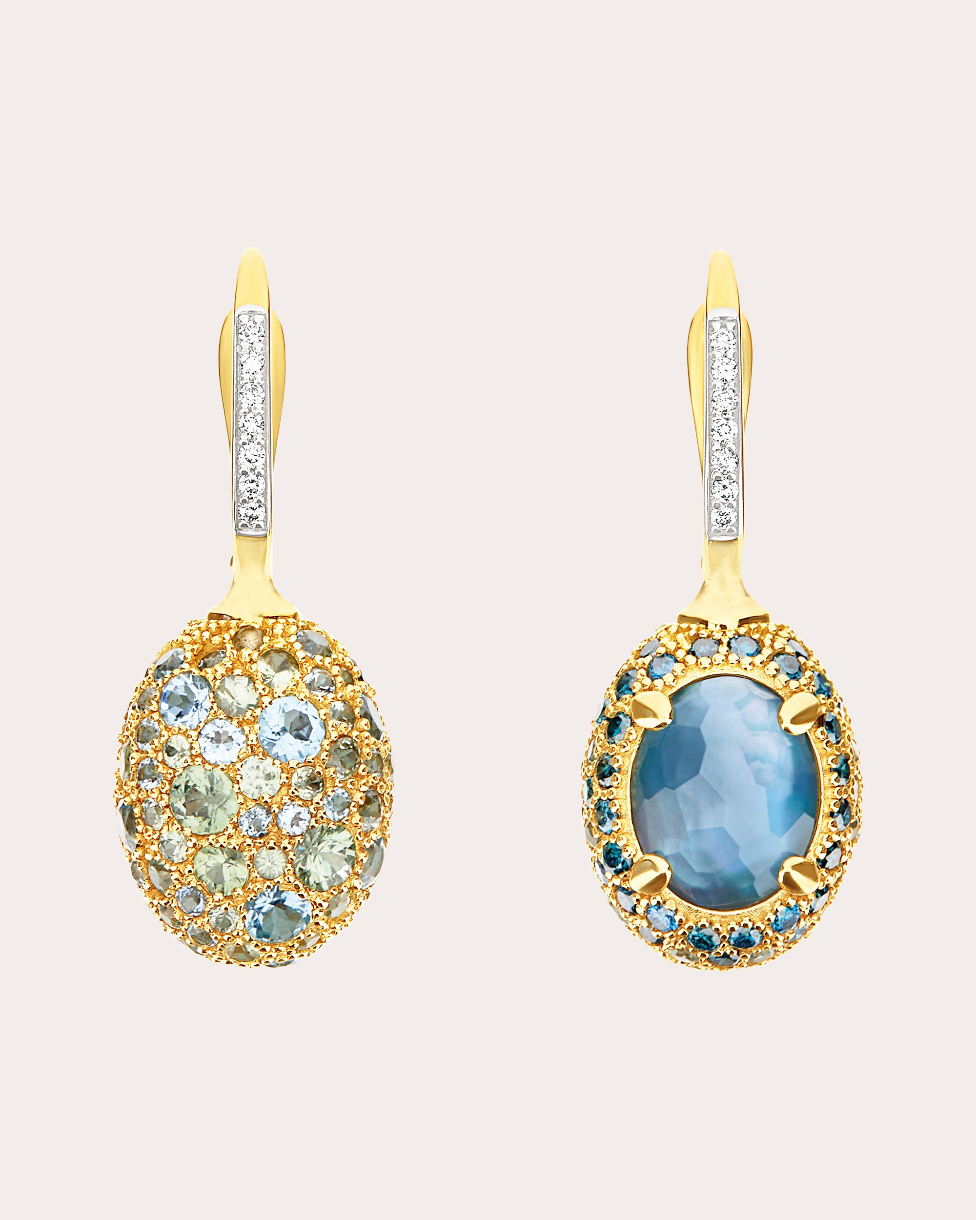 Topaz Medium Reverse Ciliegine Drop Earrings