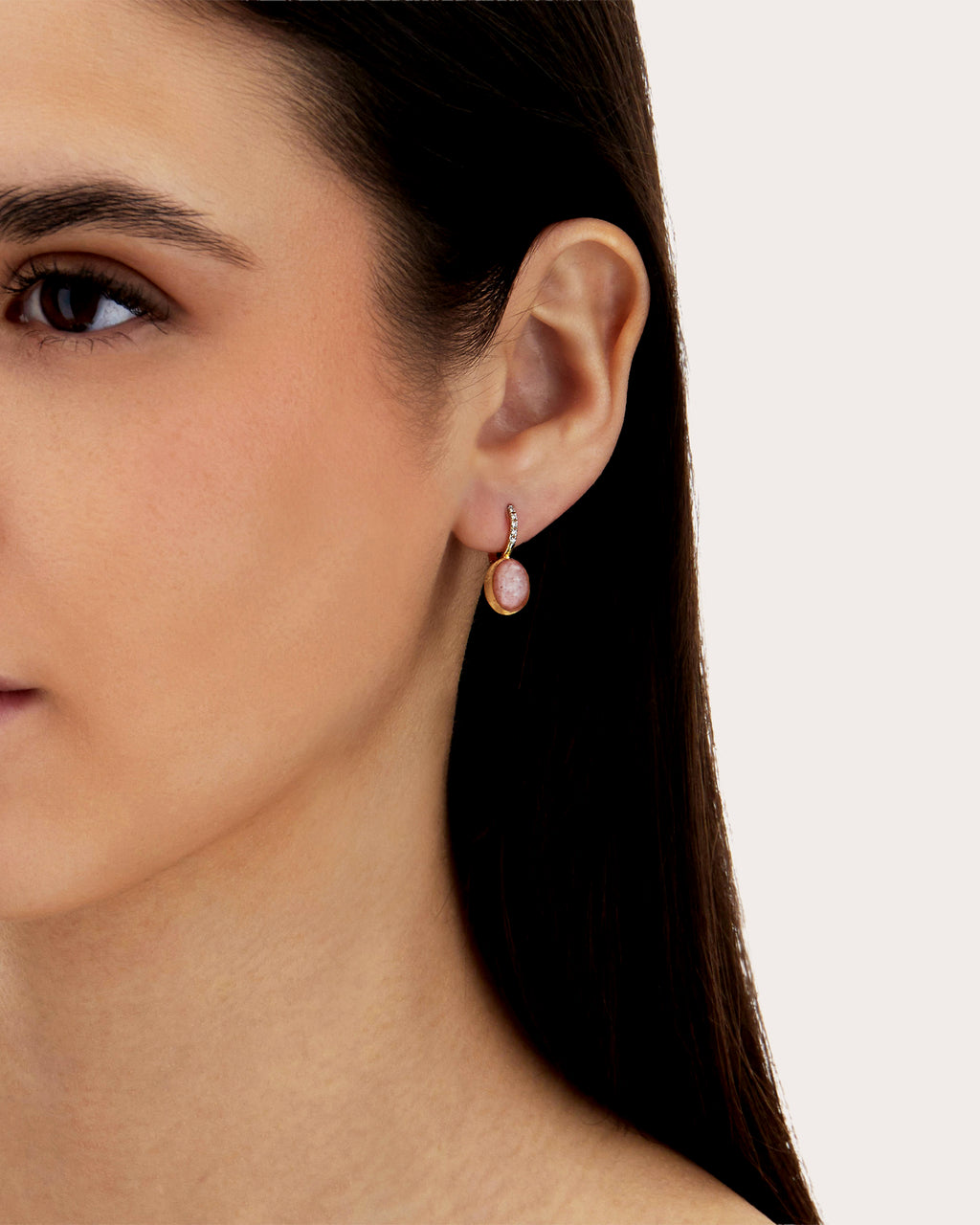 Small Rosolio Boules Ciliegine Drop Earrings