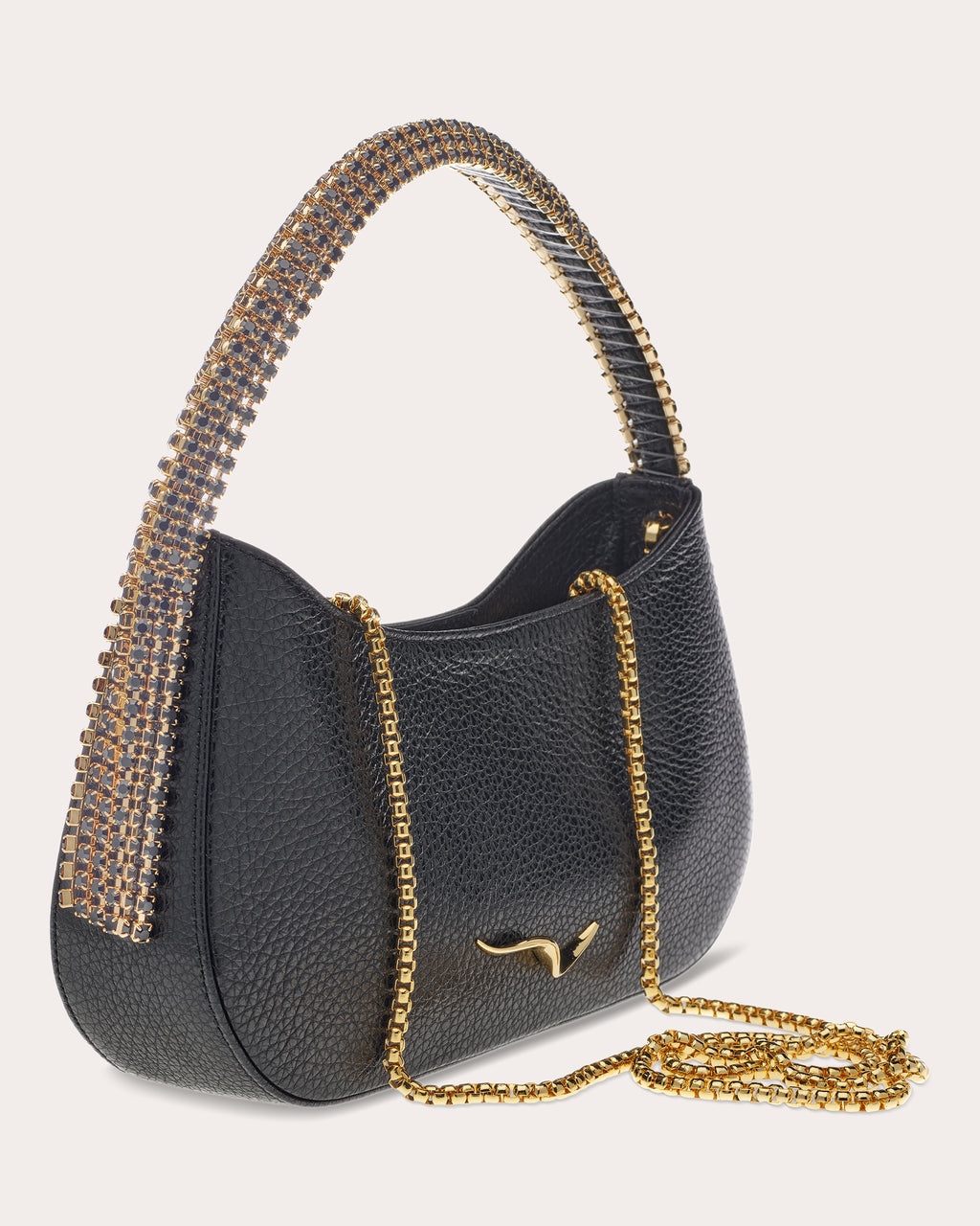 Koda Crystal Leather Shoulder Bag