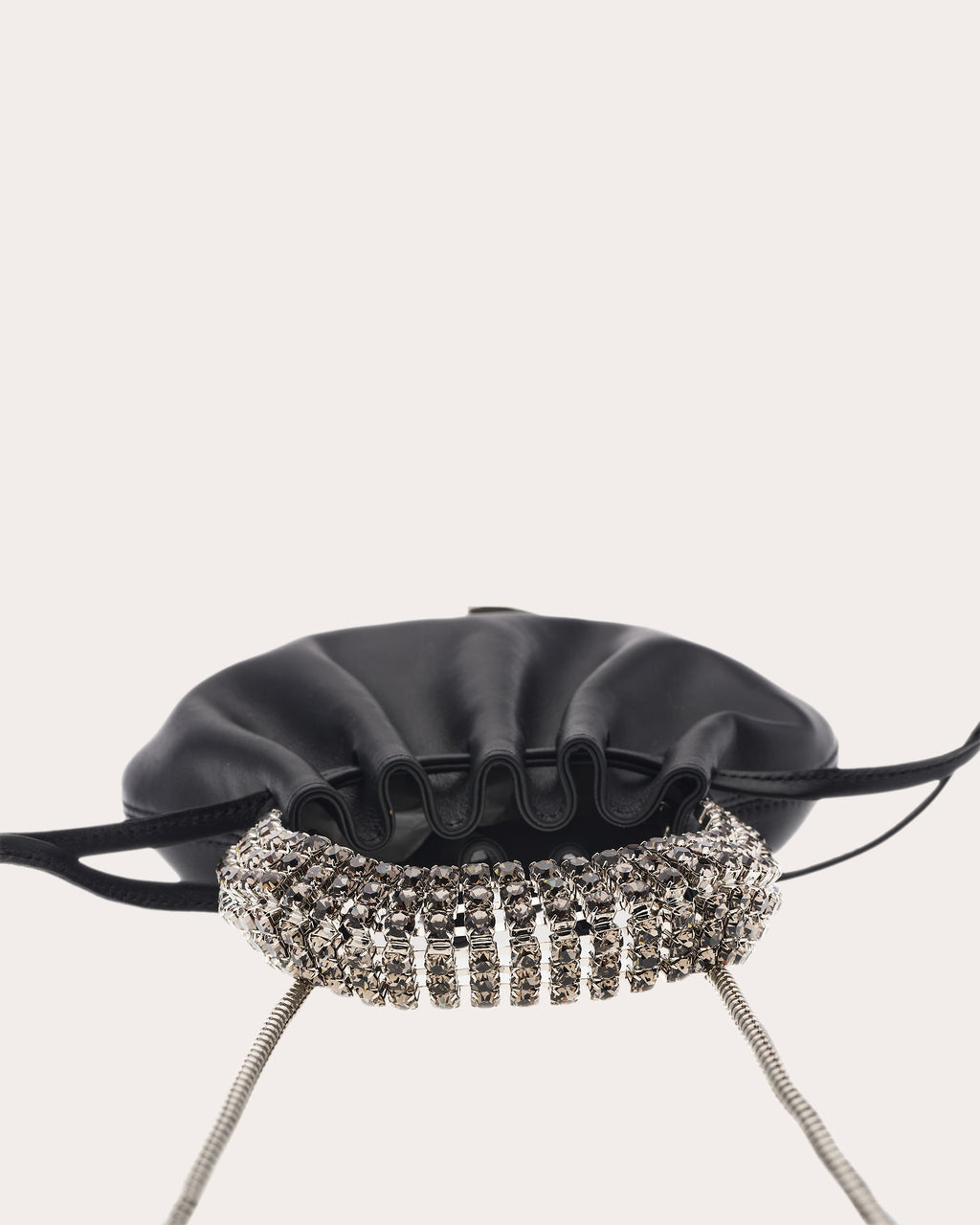 Ayla Crystal Leather Pouch Tote