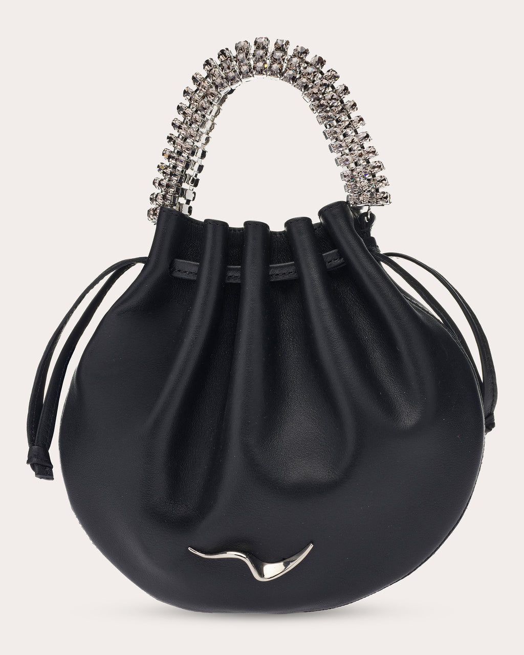 Ayla Crystal Leather Pouch Tote