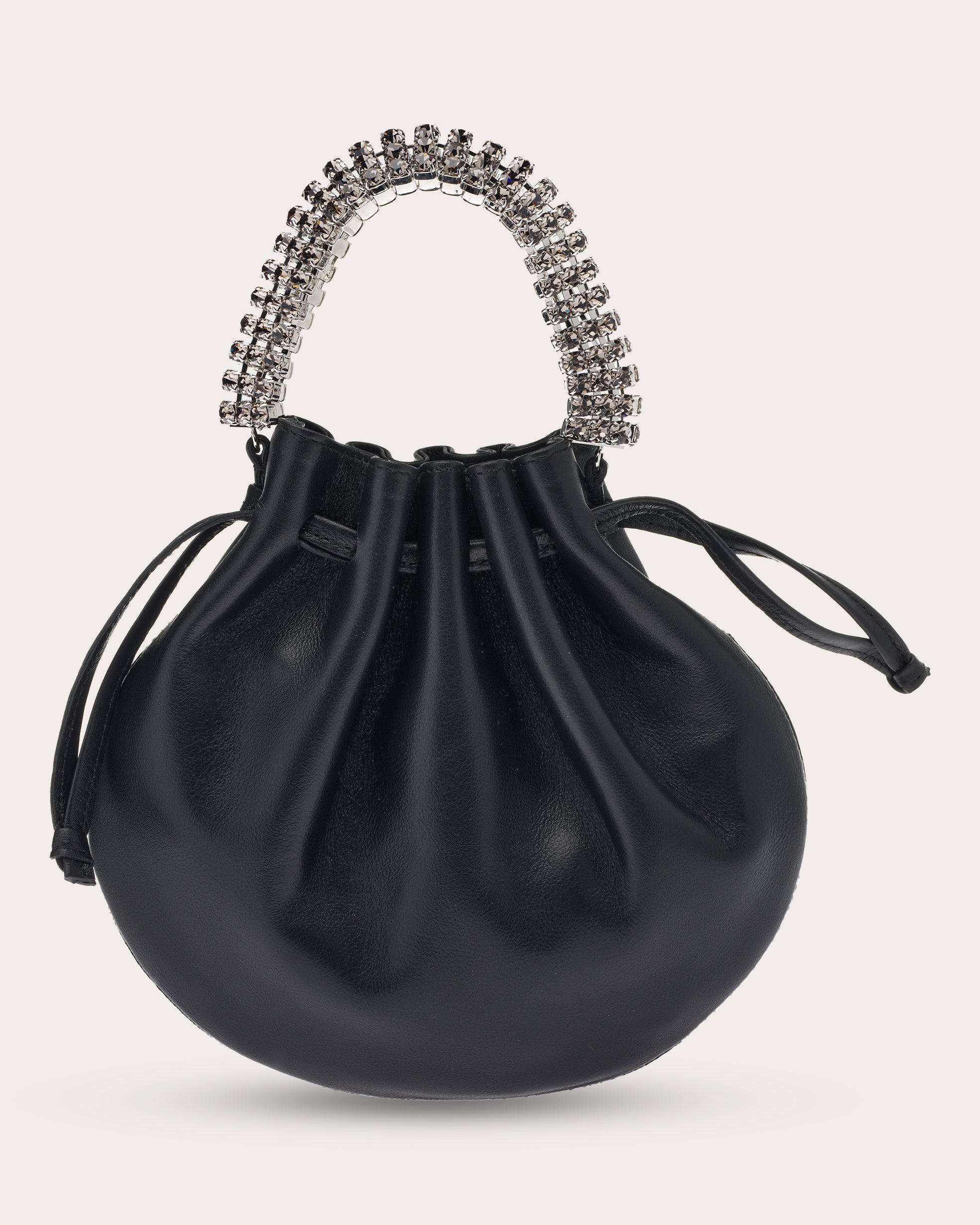 Ayla Crystal Leather Pouch Tote