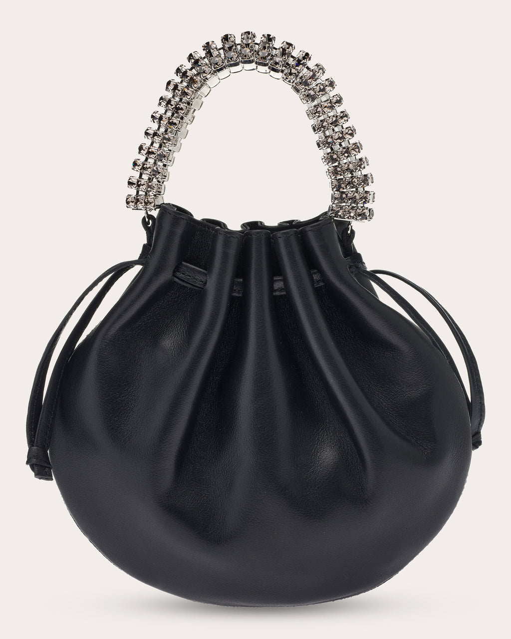 Ayla Crystal Leather Pouch Tote