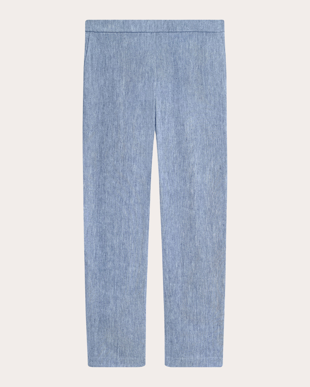 Treeca Fluid Linen Cropped Pull-On Pants