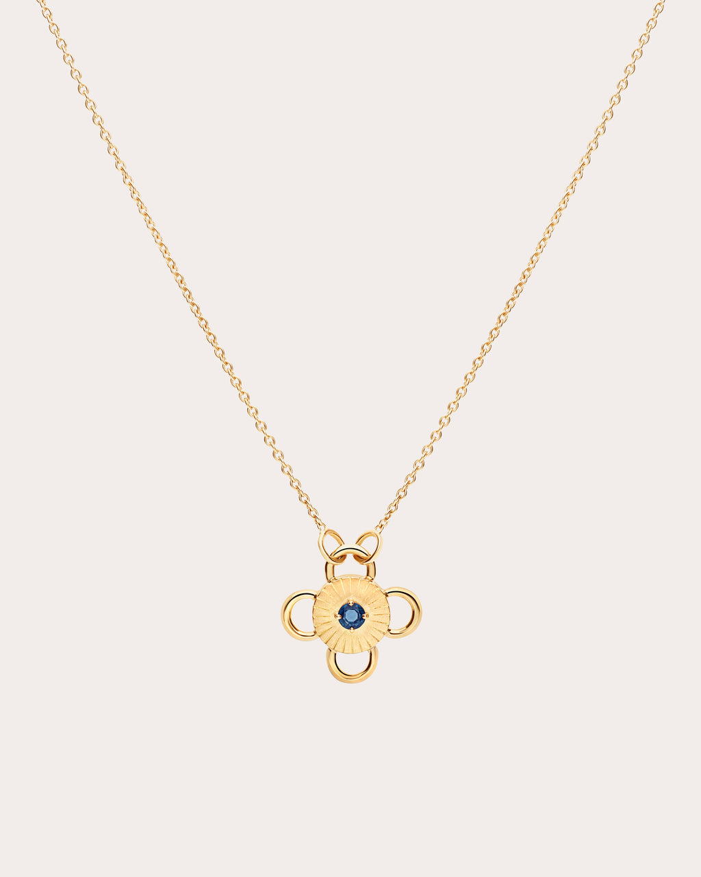 Sapphire & 18k Gold Baby Bolt Pendant Necklace