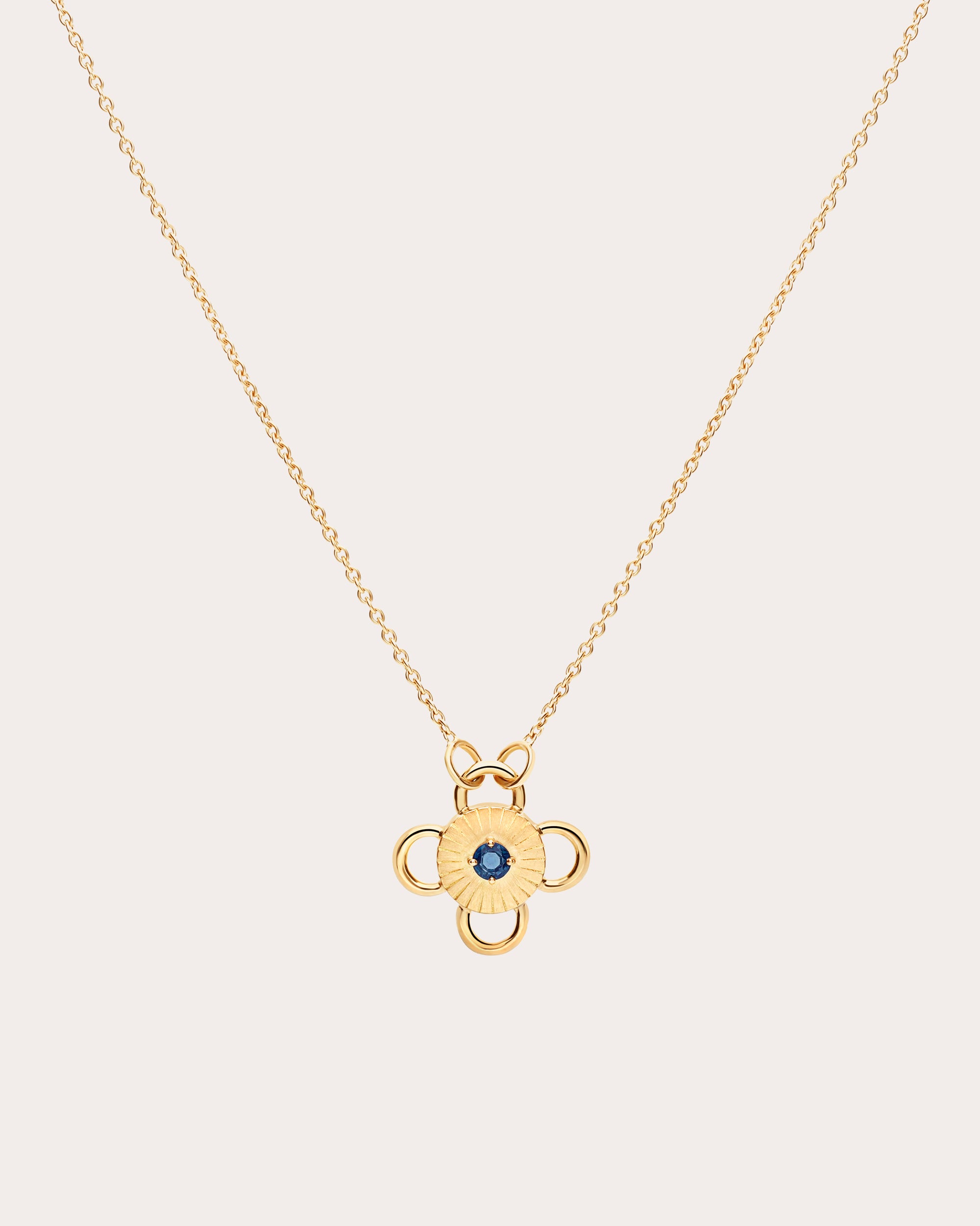 Sapphire & 18k Gold Baby Bolt Pendant Necklace