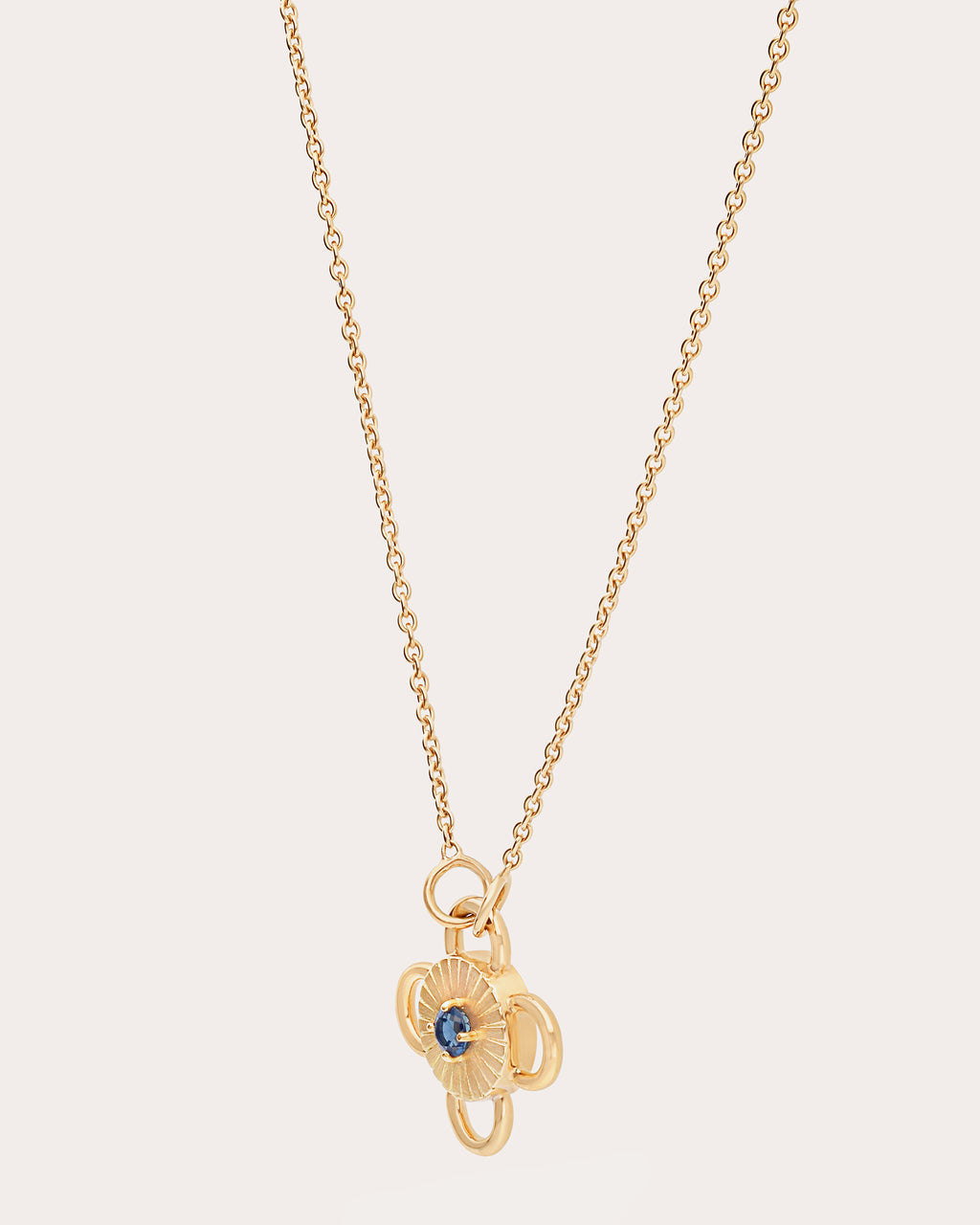 Sapphire & 18k Gold Baby Bolt Pendant Necklace