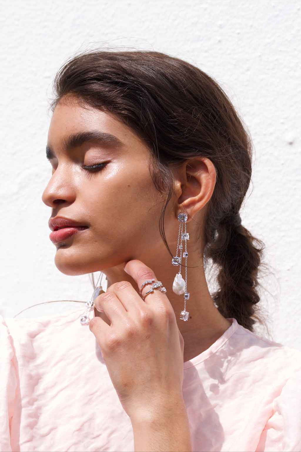 Pearl & Zirconia 'Bonafide Madness' Drop Earrings