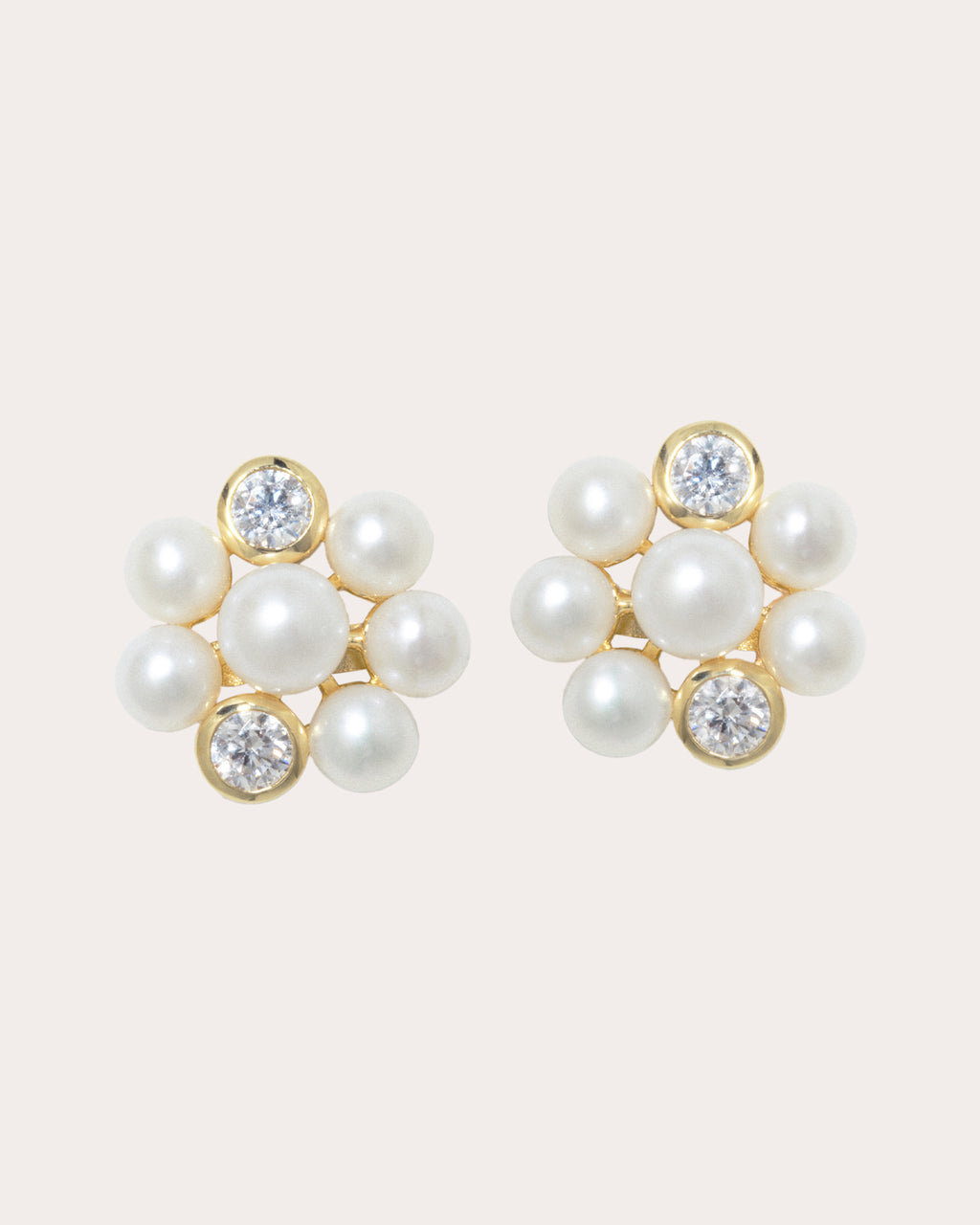 Pearl & Cubic Zirconia Lightdrops Stud Earrings