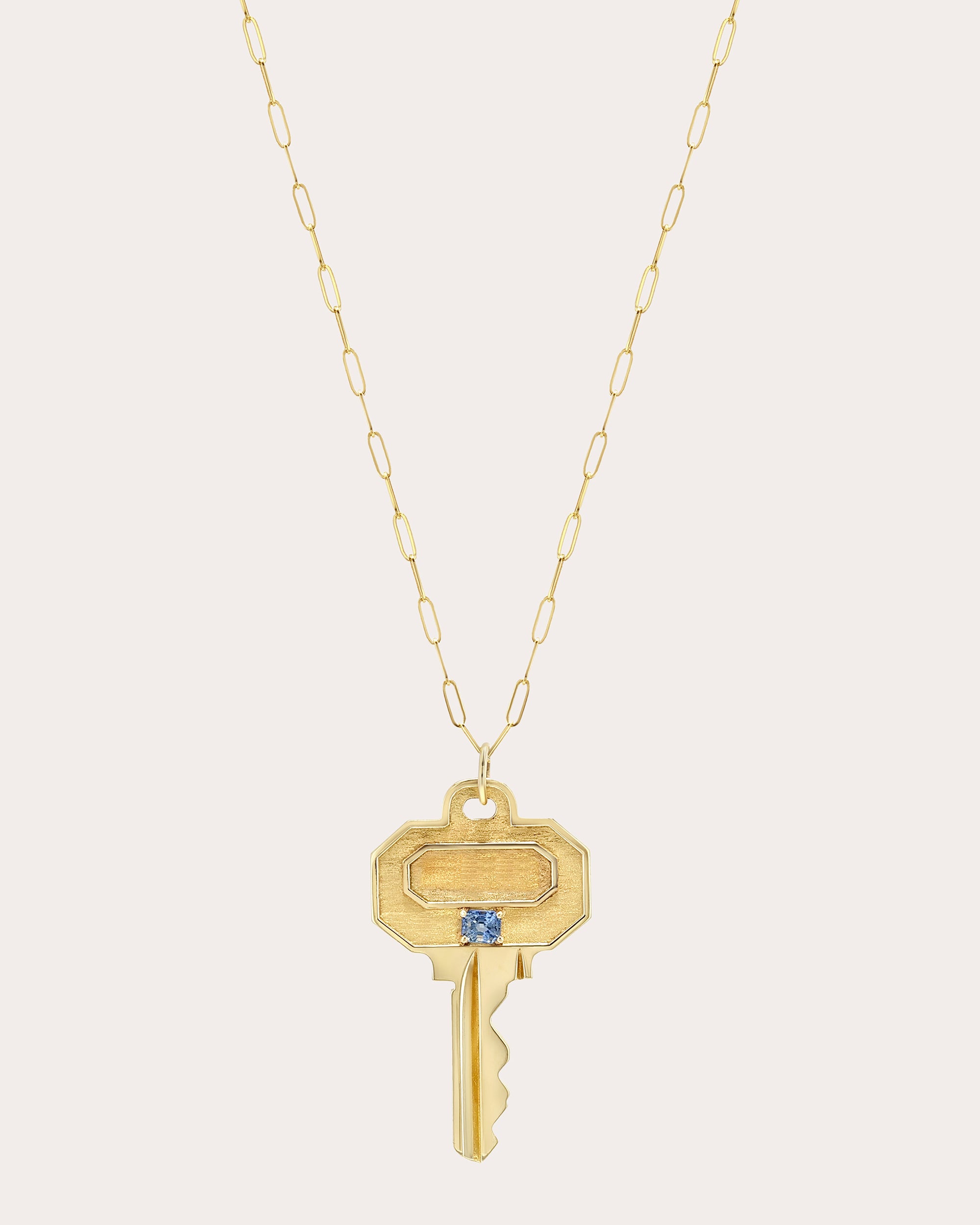 Sapphire Past Present Future Pendant Necklace