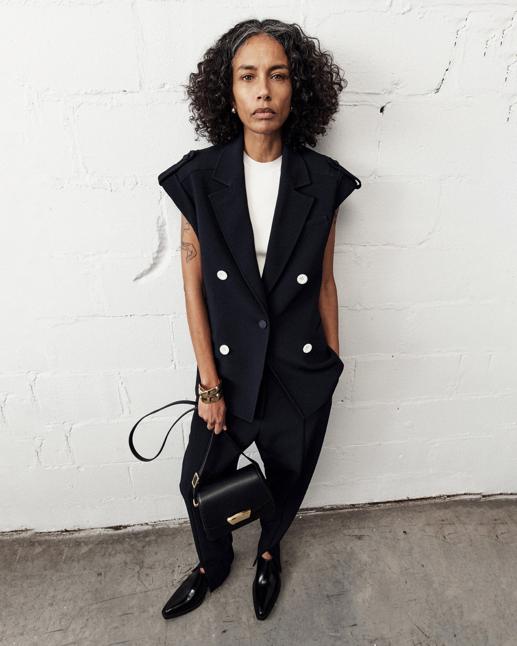ID Leather Shoulder Bag