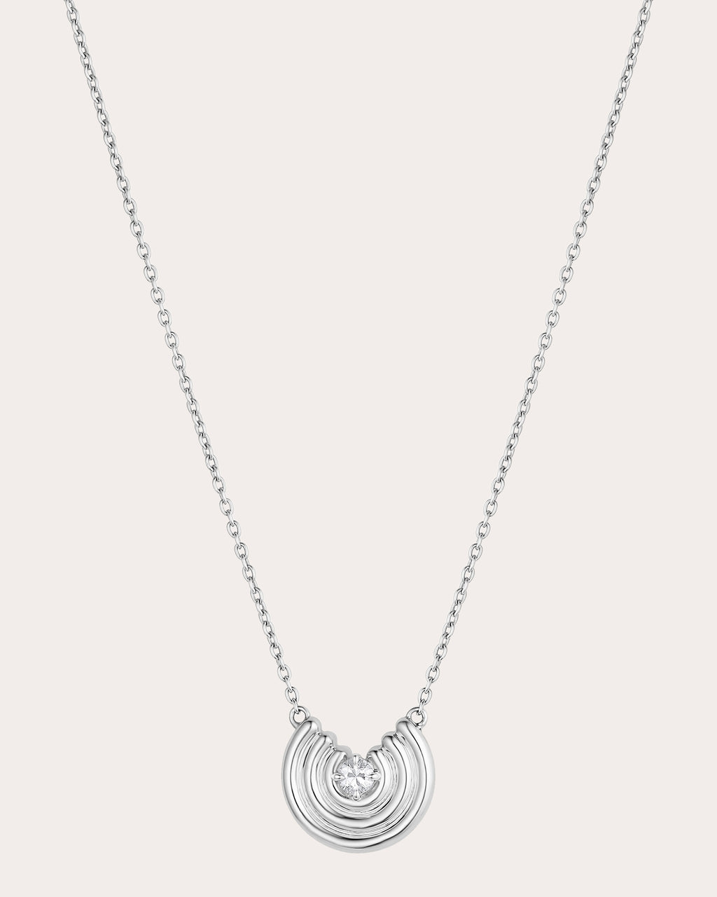 White Sapphire Petite Revival Pendant Necklace