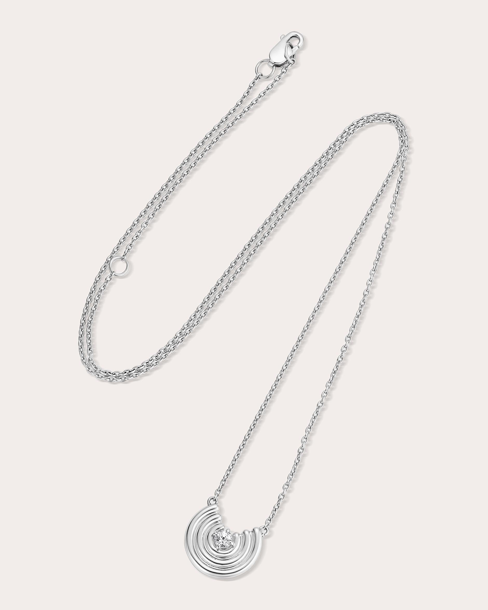 White Sapphire Petite Revival Pendant Necklace