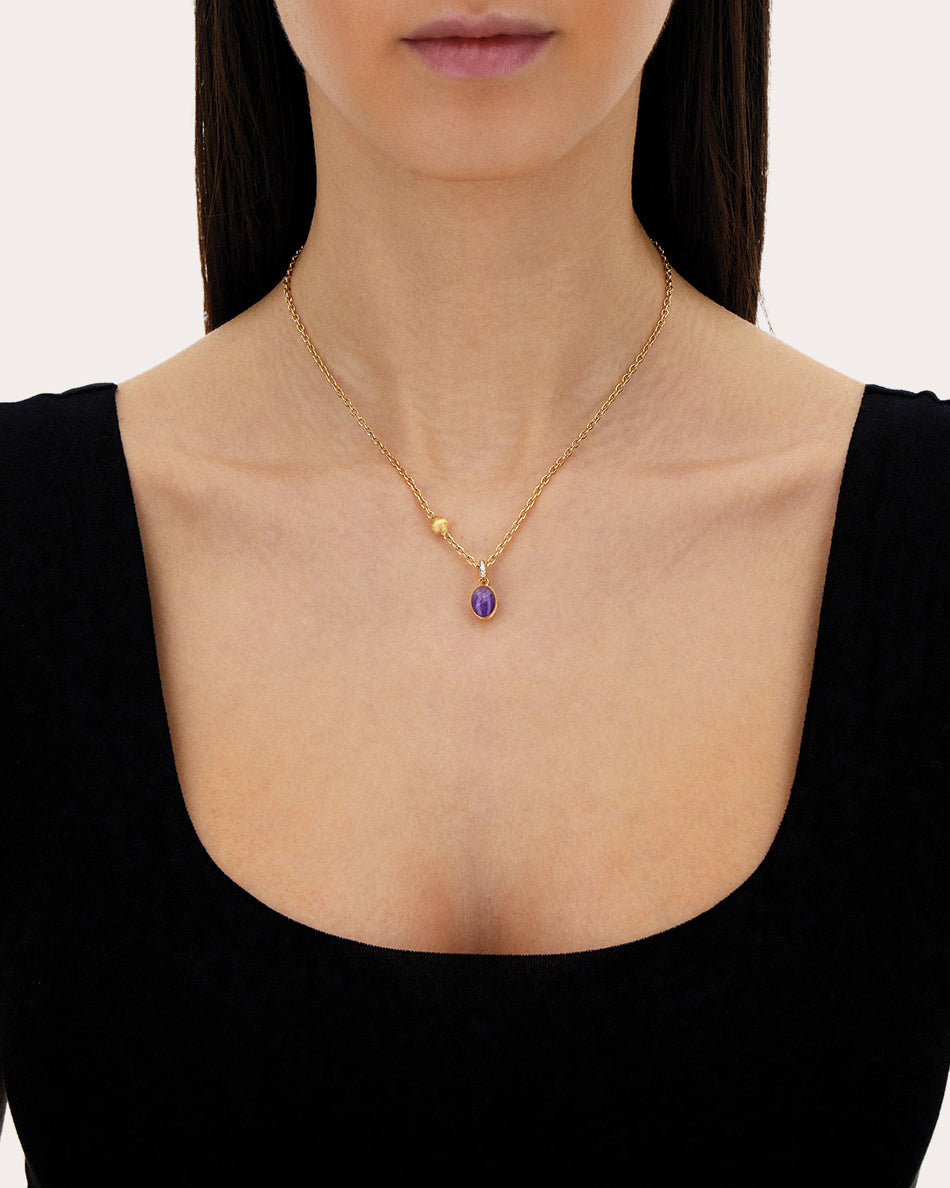 Lepidolite Triplet Small Violetta Boules Charm