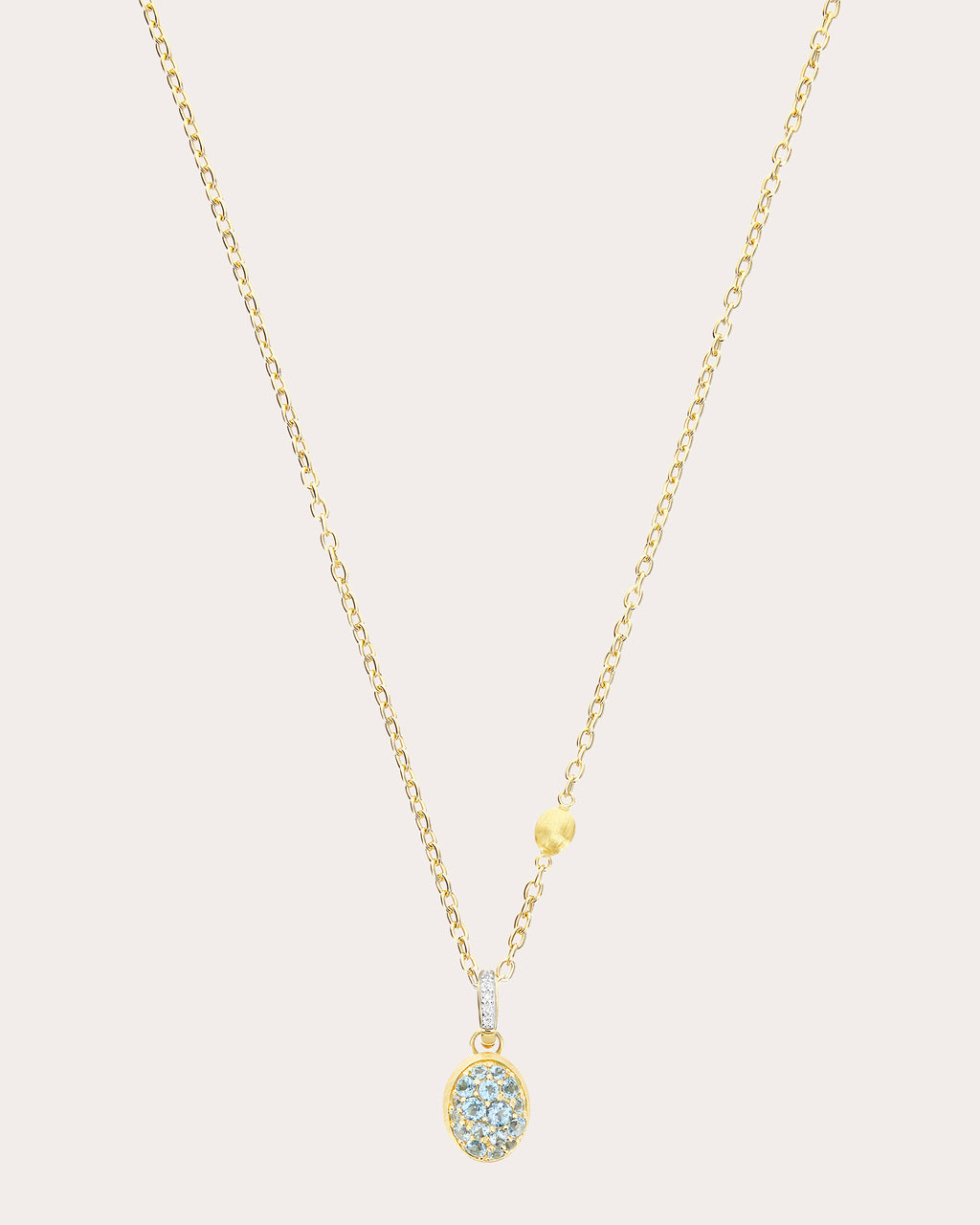 Blue Topaz Pavé Small Anice Boules Charm