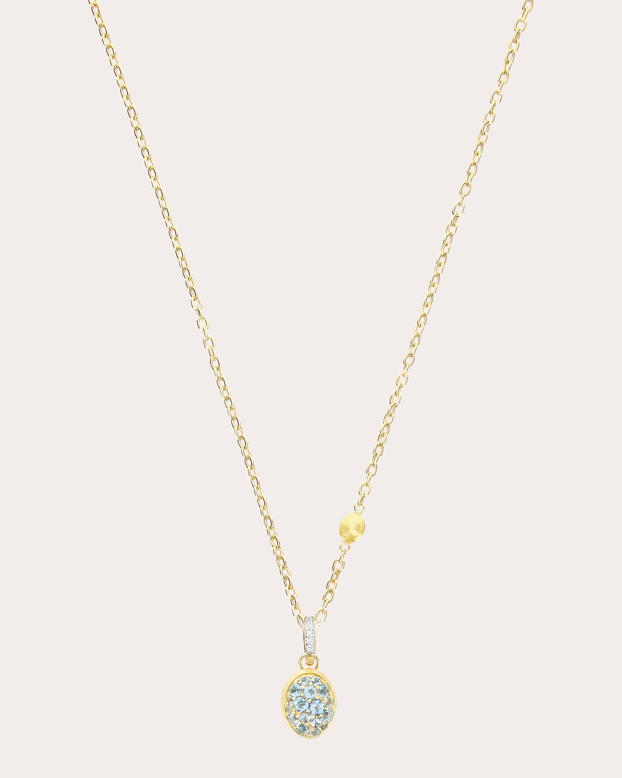 Blue Topaz Pavé Small Anice Boules Charm