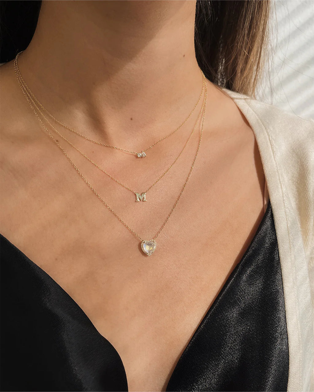 14k Gold Initial Pendant Necklace