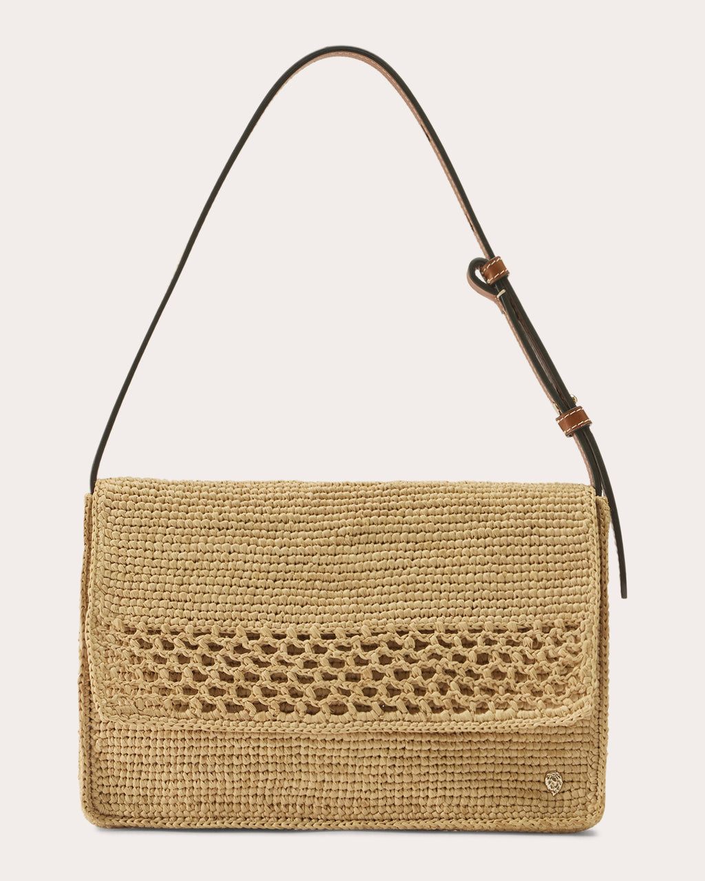 Poppy Crocheted Raffia Crossbody Bag