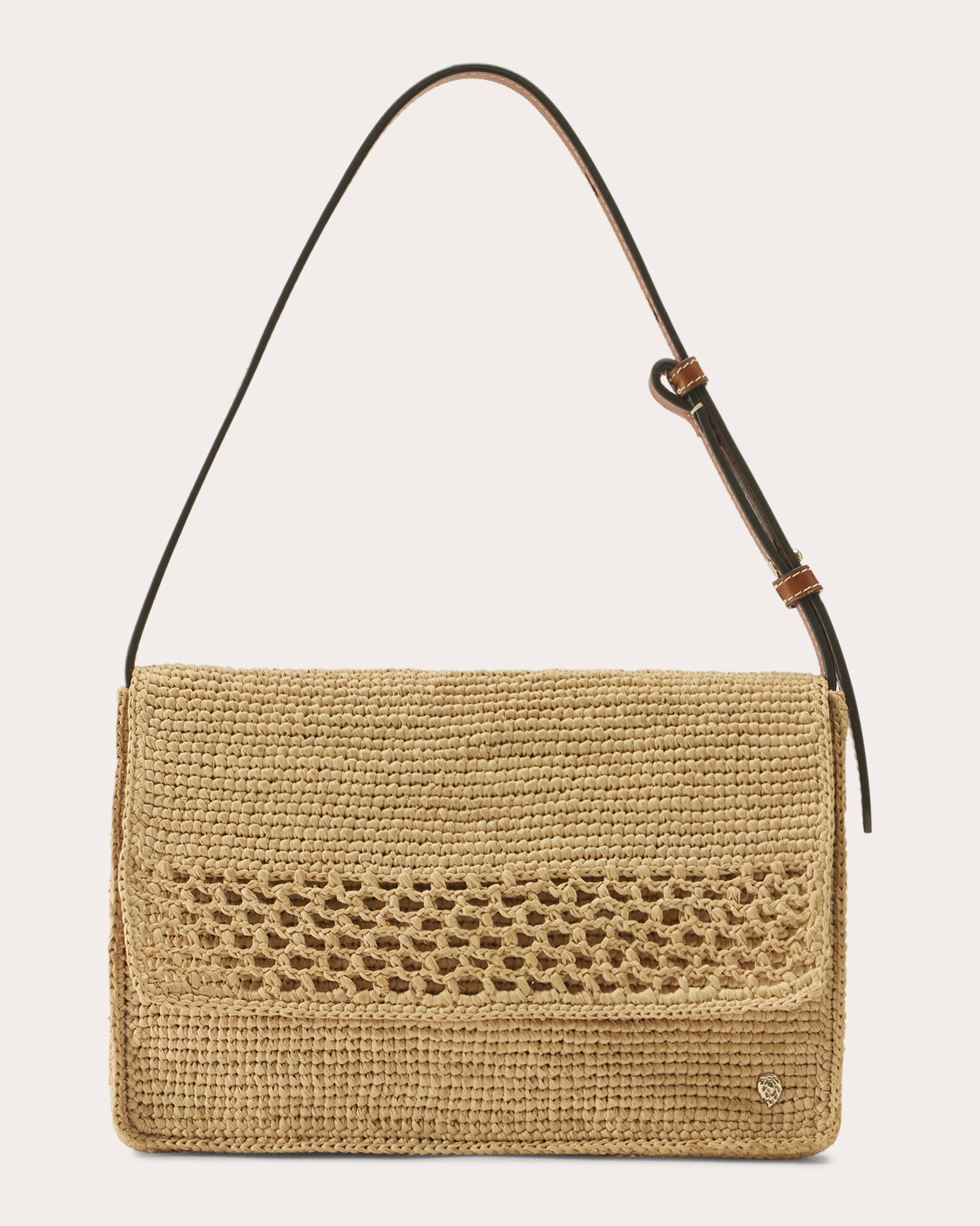 Poppy Crocheted Raffia Crossbody Bag
