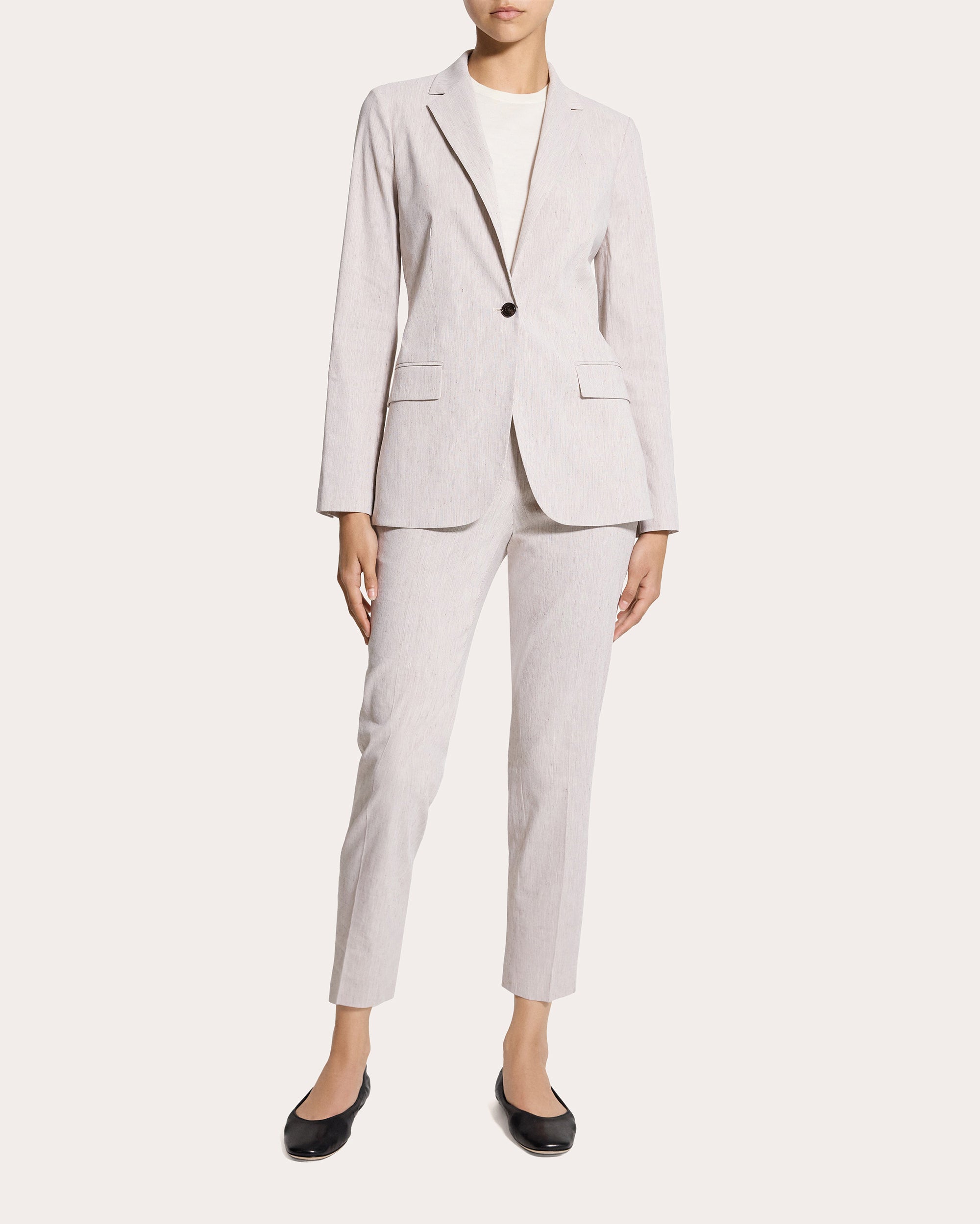 Textured Linen Staple Blazer
