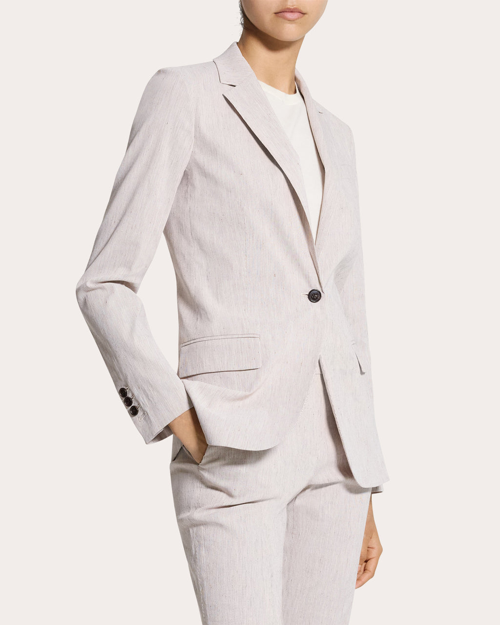Textured Linen Staple Blazer