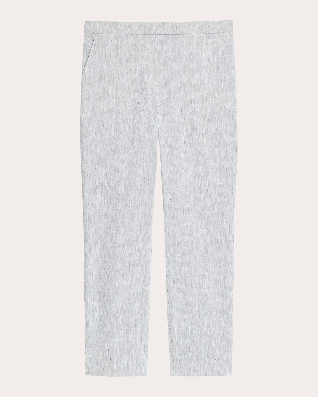 Treeca Textured Linen Cropped Pull-On Pants