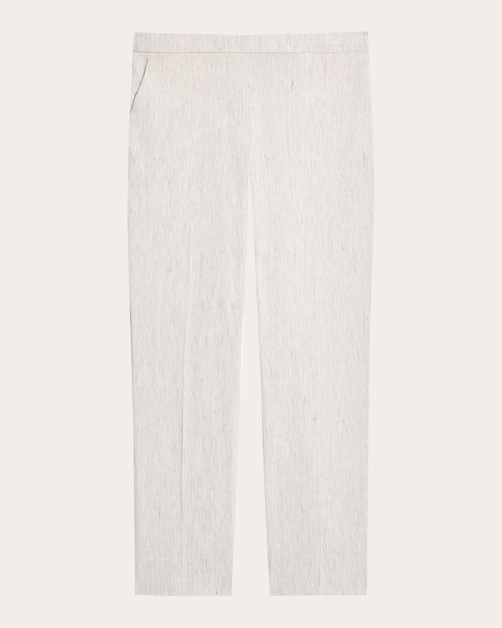 Treeca Textured Linen Cropped Pull-On Pants