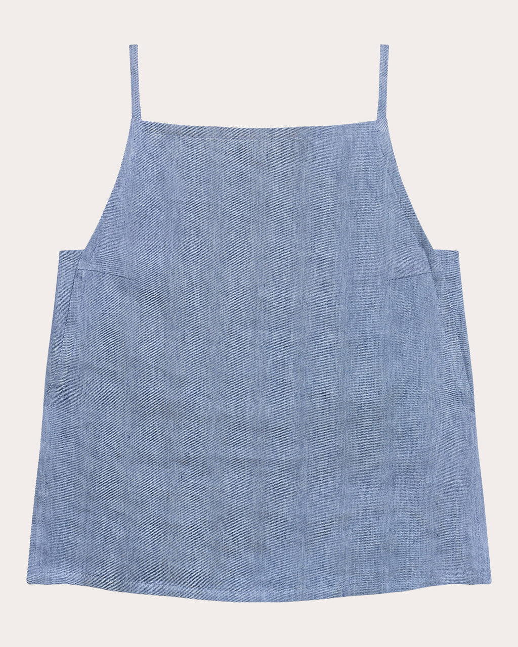 Fluid Linen Square Neck Apron Top