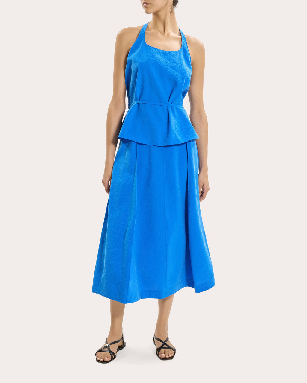 Relaxed Silk Belted Tank Top