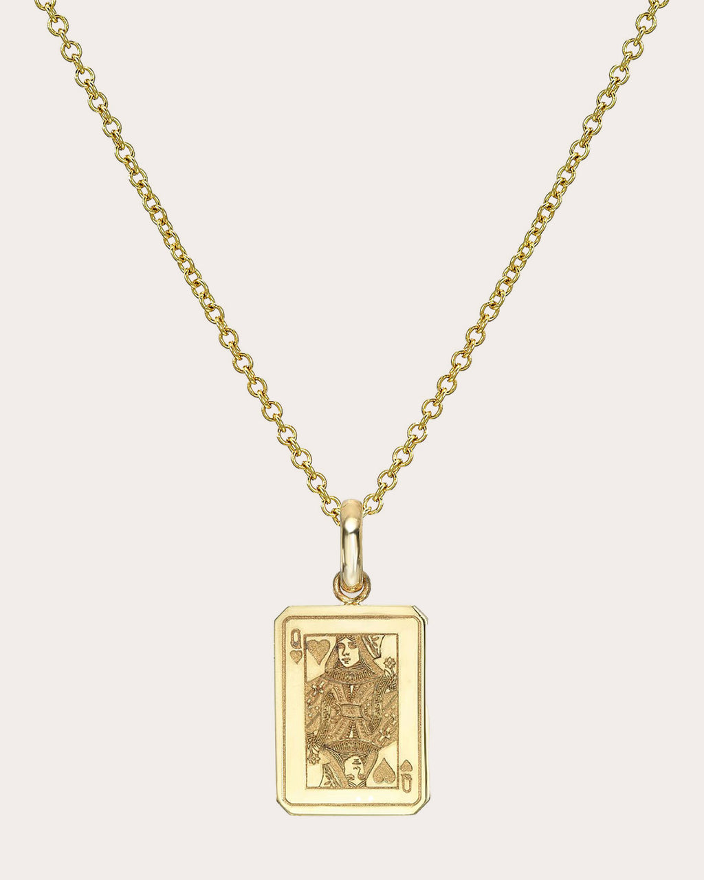 Queen of Hearts 14K Gold Pendant Necklace