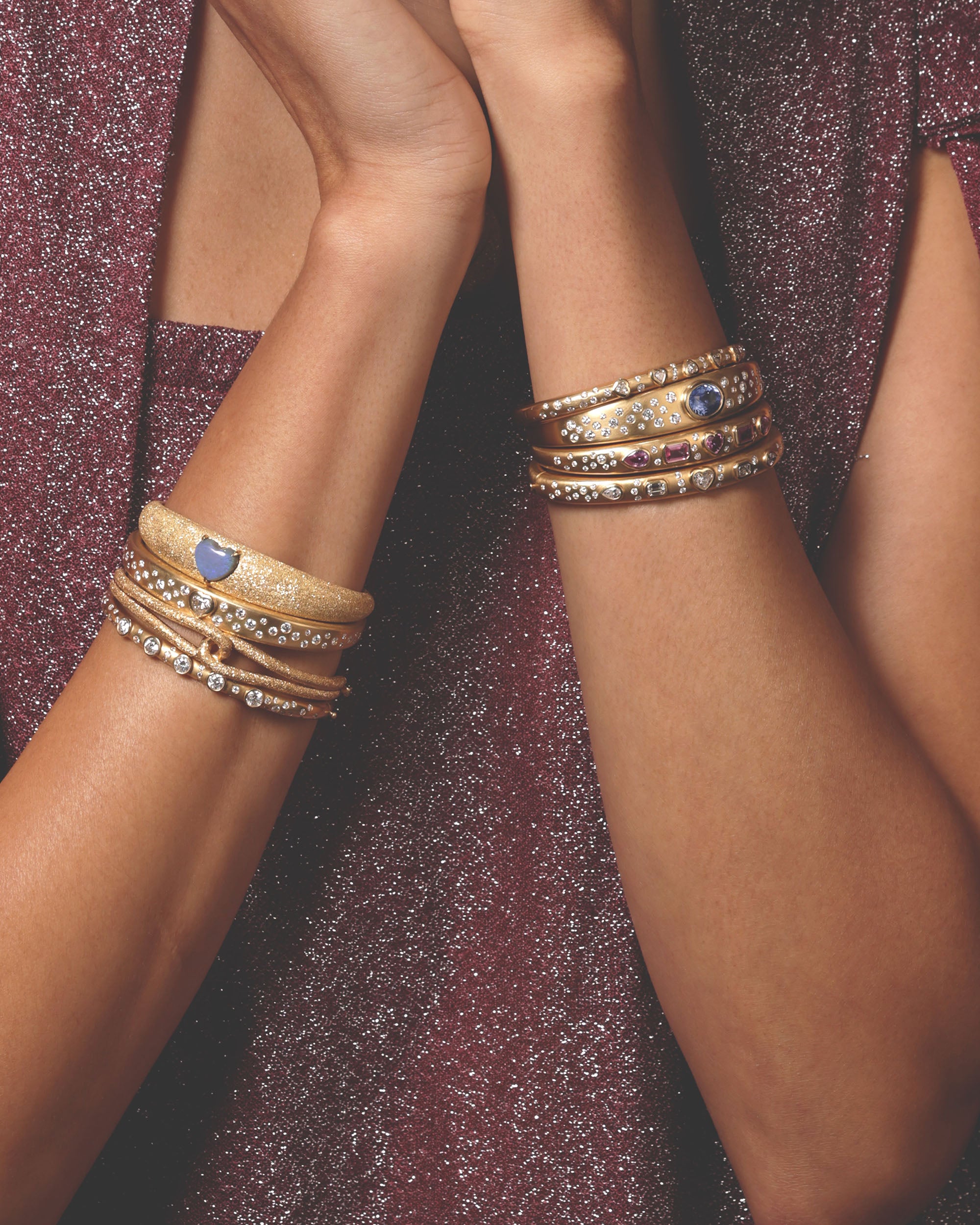 Diamond & 18k Gold Queen Of Hearts Bracelet