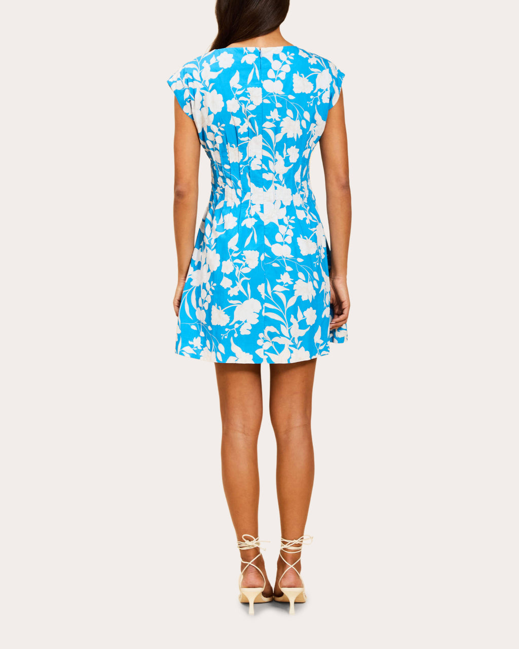 Quinn Floral Poplin Pintucked Mini Dress