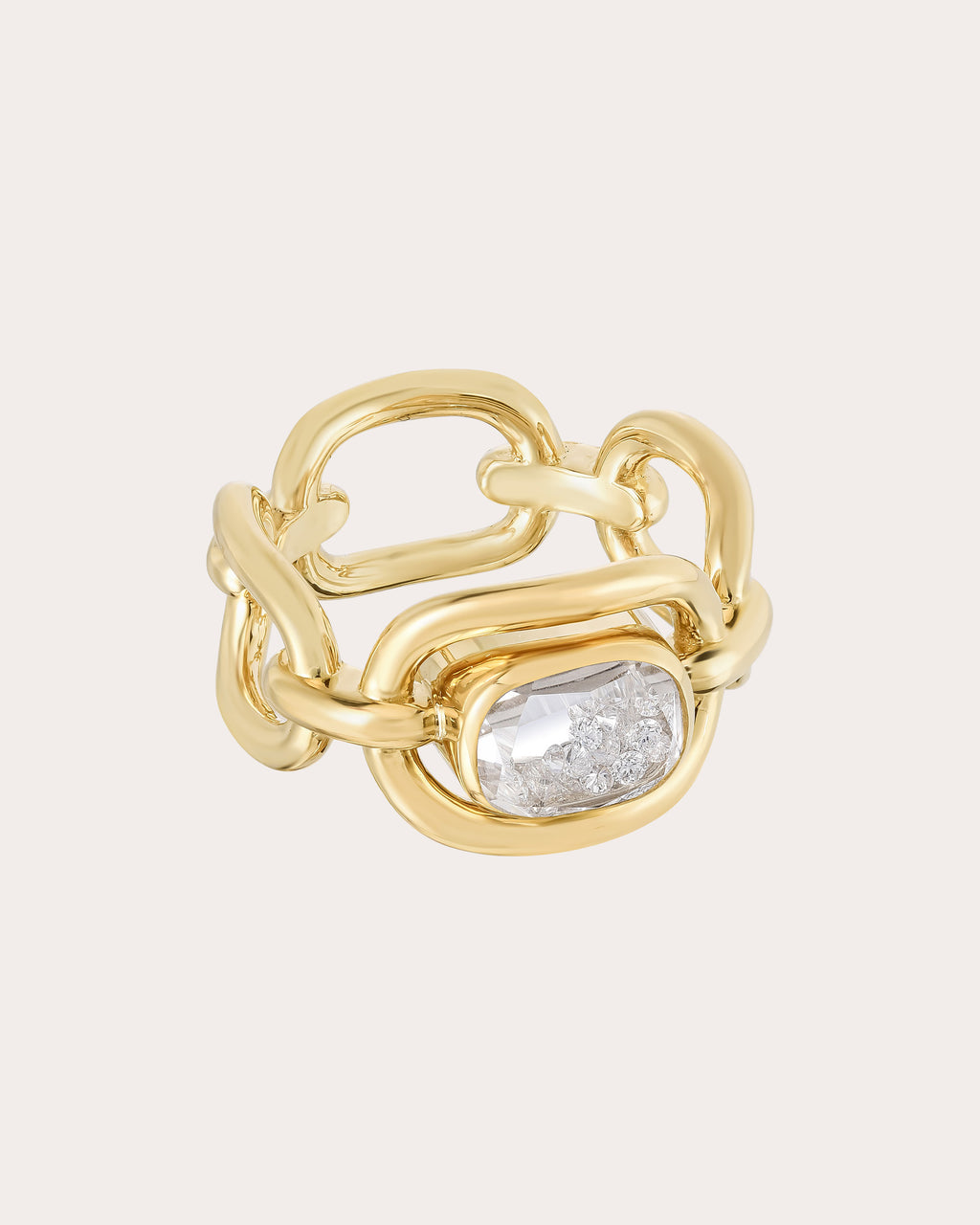 Diamond & 18k Gold Malha Shaker Ring