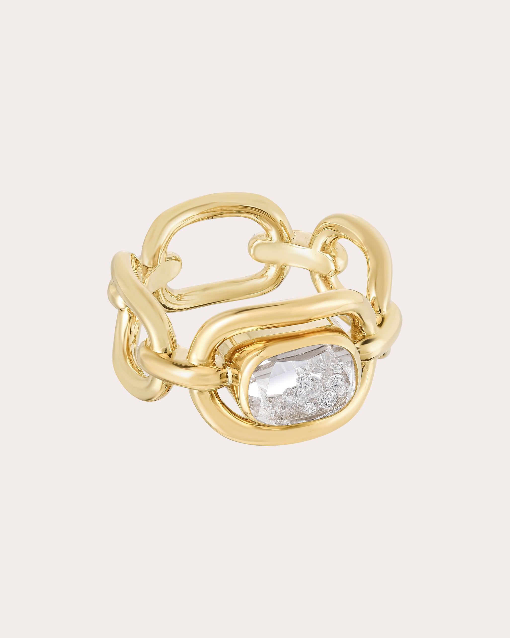 Diamond & 18k Gold Malha Shaker Ring