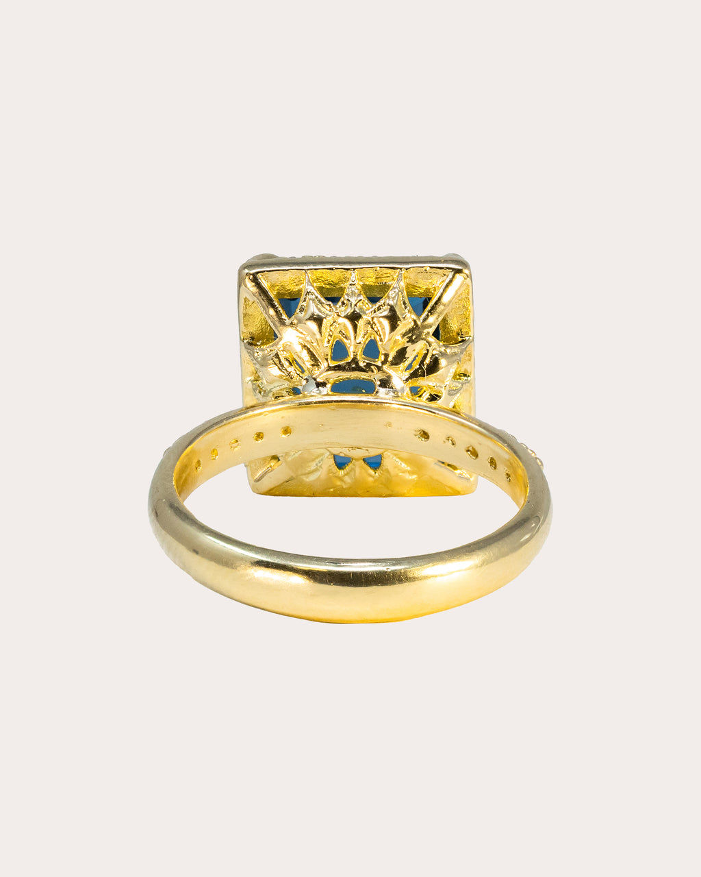 Topaz & Diamond 18k Gold Ring