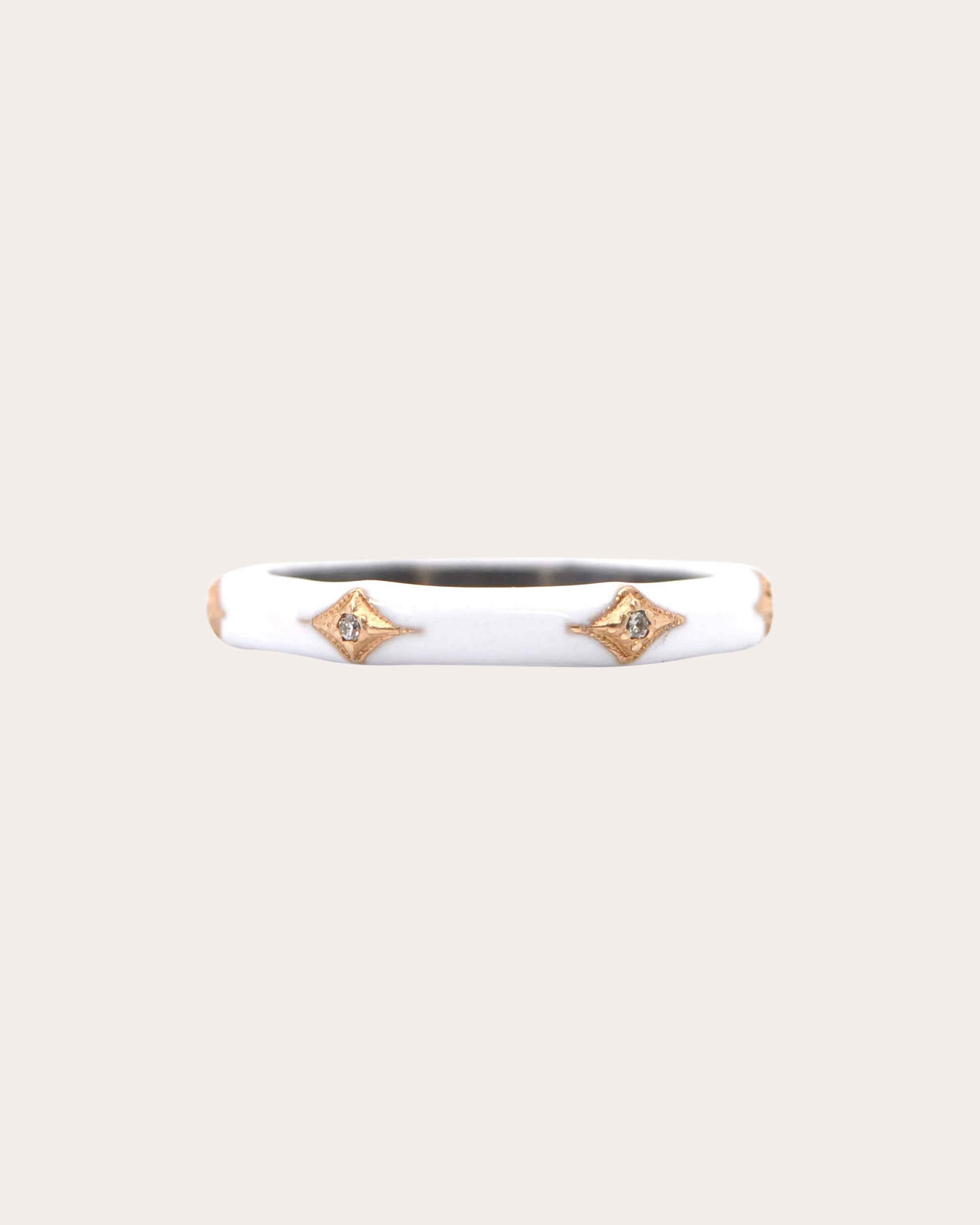 Diamond & 18k Gold Crivelli Stackable Ring