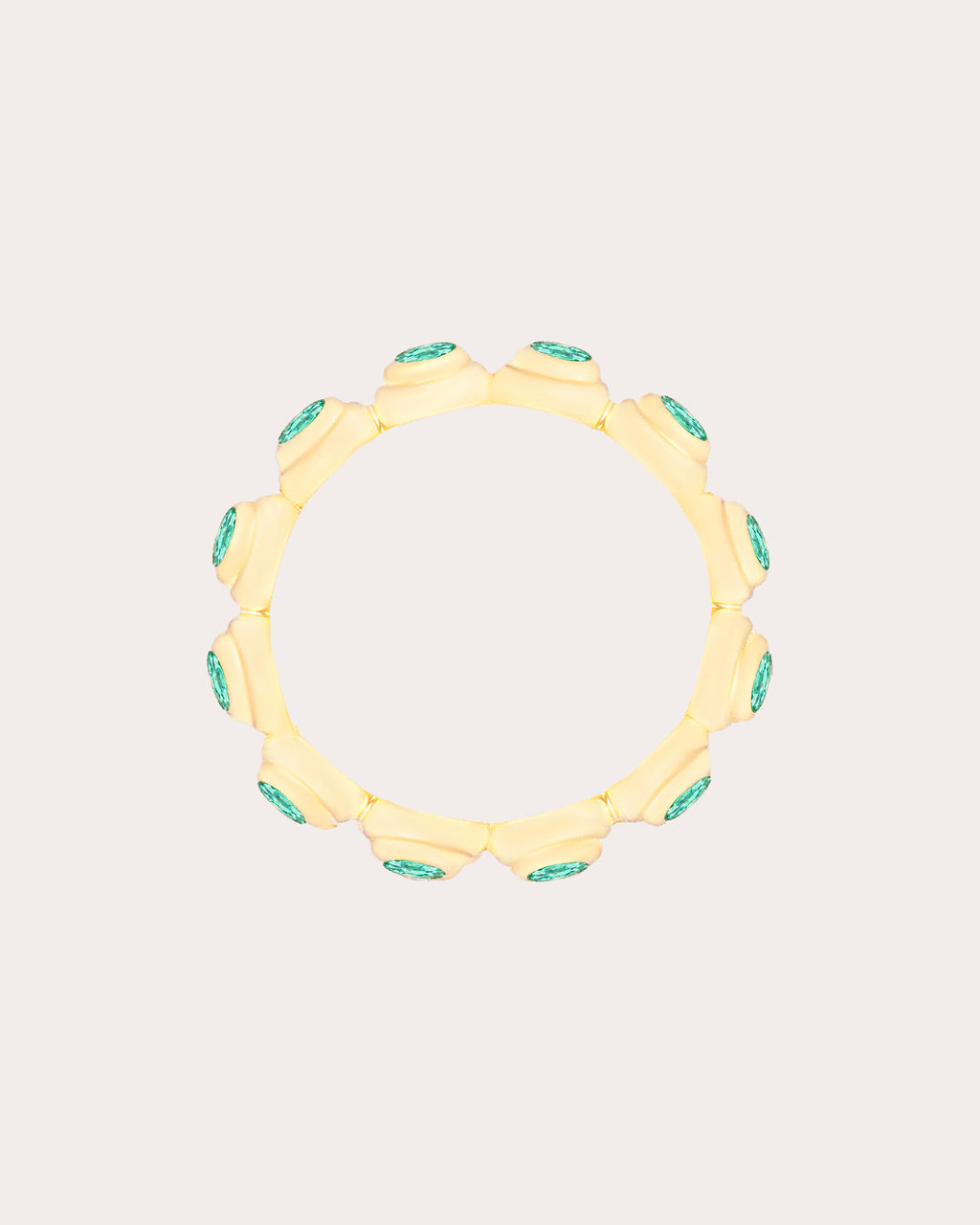 Emerald & 14k Gold Large Evolve Ring