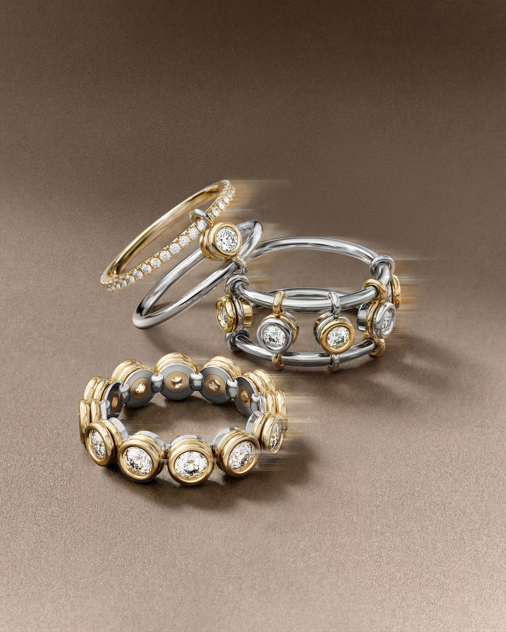 Diamond Axis Solo Pavé Ring